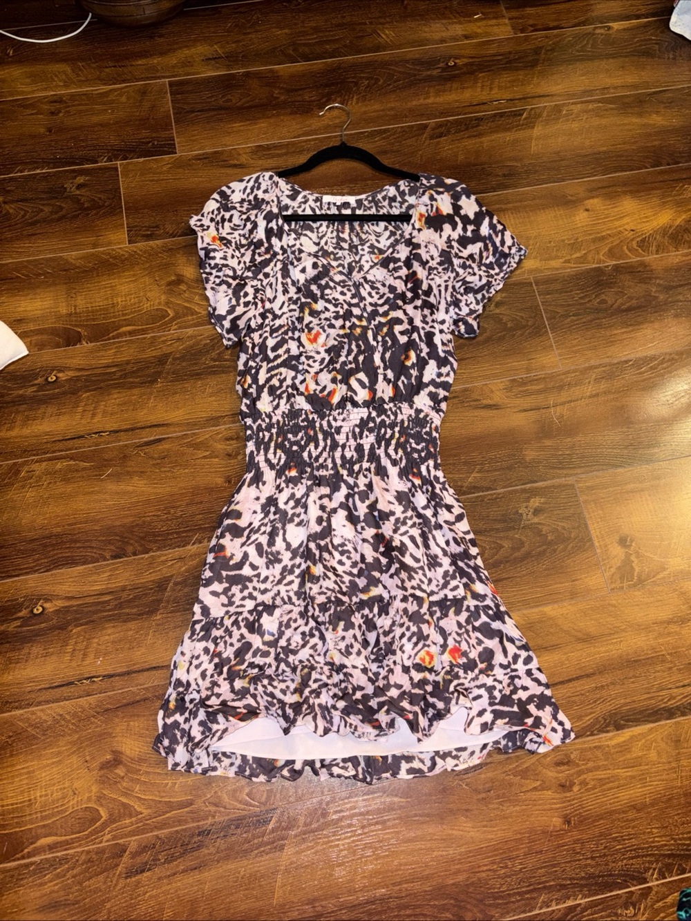 PARKER 301395 Augustine Animal Print Mini Dress In Feline Size XS